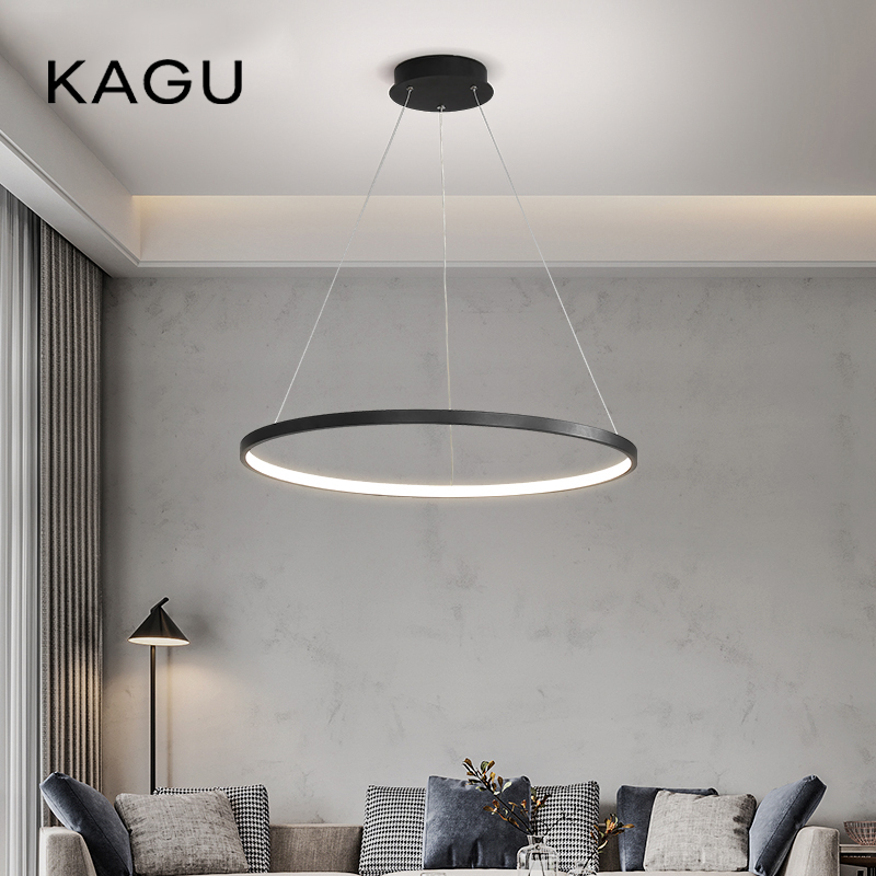 Kitchen Appliances In White - Lampadario moderno a LED rotondo nero/bianco