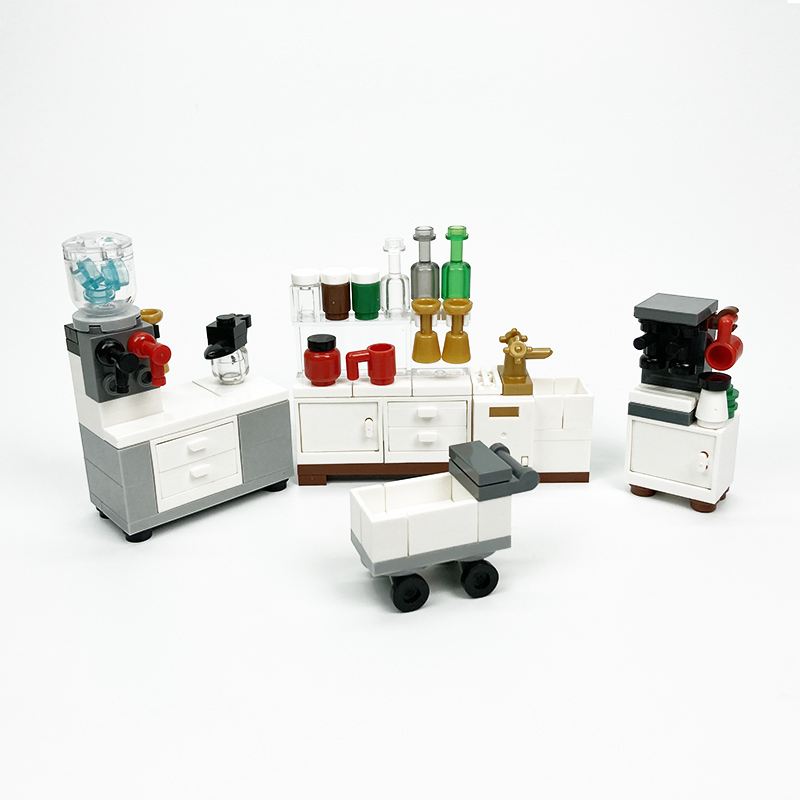 Kitchen Appliances Cabinet - MOC block giocattoli creativi elettrodomestici da
