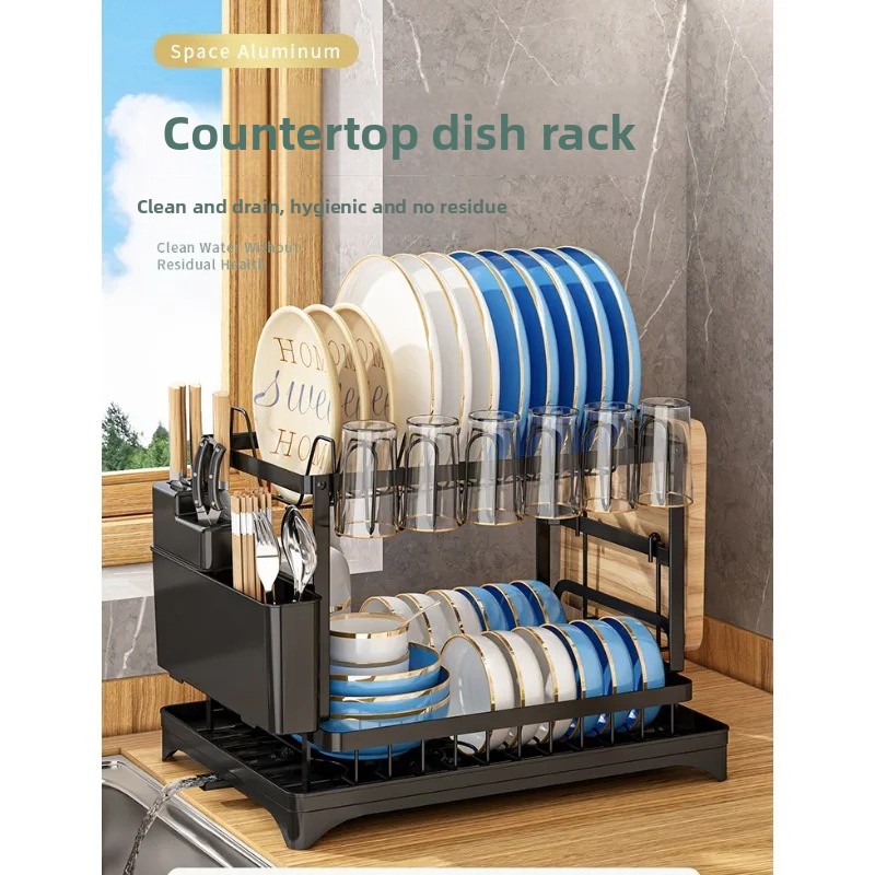 Scolapiatti a doppio strato di - Kitchen Appliances Storage recensione e prezzo