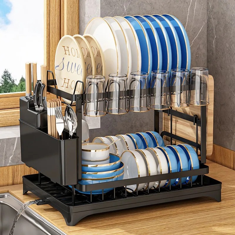 Scolapiatti a doppio strato di - Kitchen Appliances Storage recensione e prezzo